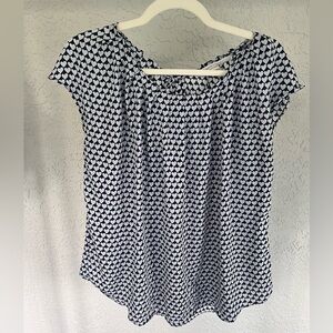 Black & White Heart print top XL